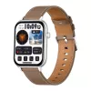 COLMI C28 Smartwatch – argento + cinturino in pelle marrone