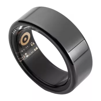 COLMI R02 Smart Ring, taglia 11, 20,3 mm (nero) + custodia di ricarica