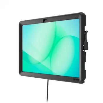Compulocks PowerMove kit da parete con serratura per tablet da 11 pollici - VESA 75x75, rotazione 360°, acciaio nero (PMGA11P)