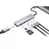 CONCEPTRONIC docking station USB-C 7-in-1 con HDMI, USB-C PD, 2x USB-A, lettore schede SD e microSD, cavo 25 cm, Space Grey