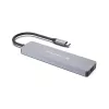 CONCEPTRONIC docking station USB-C 7-in-1 con HDMI, USB-C PD, 2x USB-A, lettore schede SD e microSD, cavo 25 cm, Space Grey