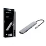 CONCEPTRONIC docking station USB-C 7-in-1 con HDMI, USB-C PD, 2x USB-A, lettore schede SD e microSD, cavo 25 cm, Space Grey