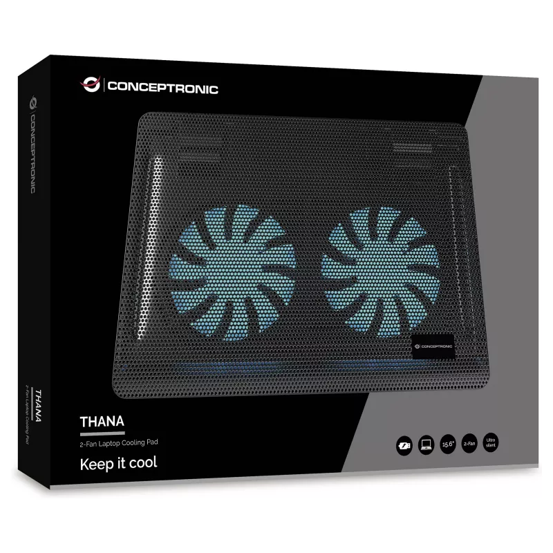 Conceptronic CNBCOOLPAD2F base di raffreddamento per notebook 39,6 cm (15,6