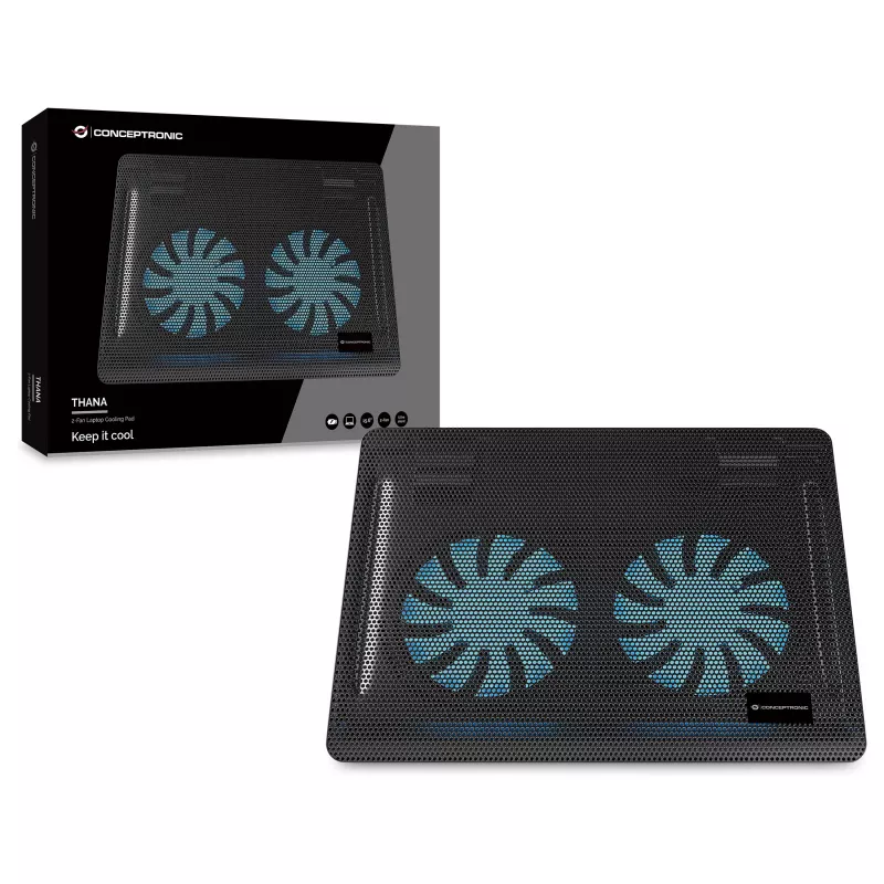 Conceptronic CNBCOOLPAD2F base di raffreddamento per notebook 39,6 cm (15,6