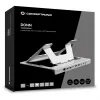 Conceptronic DONN35S Supporto per laptop con docking station USB-C 7 in 1, Dual-HDMI 4K60Hz, GbE, USB-C 5Gbps, 2x USB-A, 100W PD, argento