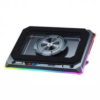 Conceptronic THYIA03B base di raffreddamento per laptop USB-C con supporto per smartphone, RGB, 12V