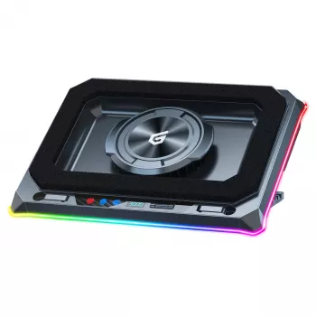 Conceptronic THYIA03B base di raffreddamento per laptop USB-C con supporto per smartphone, RGB, 12V
