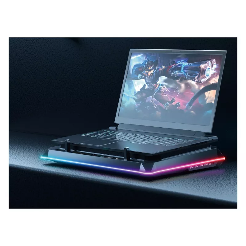 Conceptronic THYIA04B Base di raffreddamento USB-C per laptop con supporto per telefono