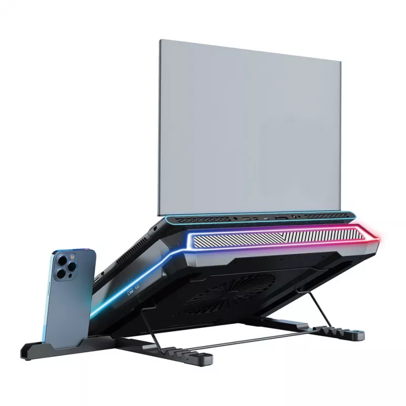 Conceptronic THYIA04B Base di raffreddamento USB-C per laptop con supporto per telefono