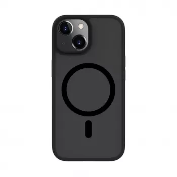 Connect Custodia ibrida per Apple iPhone 15 con magnete, PC+TPU, nero