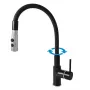 CONTIPRO Alveus DSE Rubinetto cucina con tubo flessibile in silicone, cromo/ottone, monocomando, rubinetto a 1 foro, orientabile 360°, DSE919.5/12CMATC
