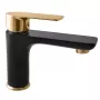 CONTIPRO DVT526 Miscelatore monocomando per lavabo nero opaco/oro
