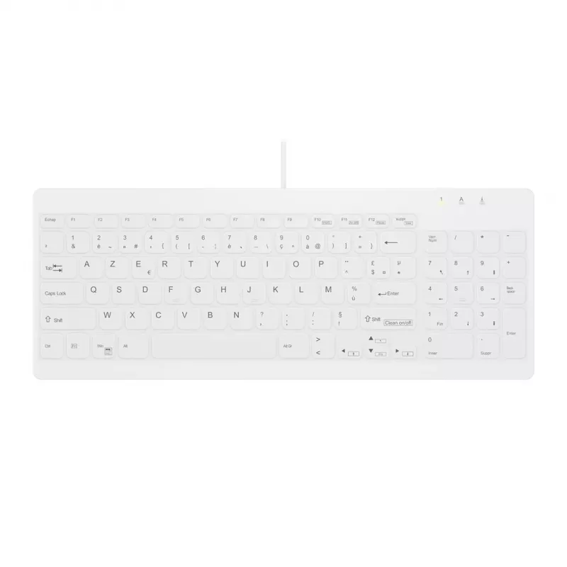 Contour ACTIVE KEY Hygiene Compact Ultraflat tastiera USB con filo nero (AK-C7012F-UVS-W/FR)