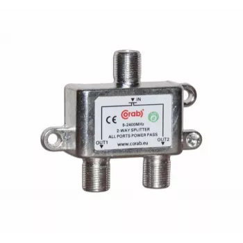CORAB distributore di segnale RF a 2 vie 5-2400 MHz con passaggio DC