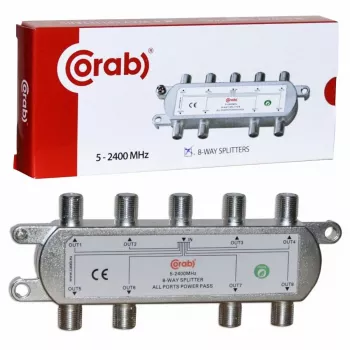 CORAB distributore a 8 vie 5-2400 MHz con passaggio DC