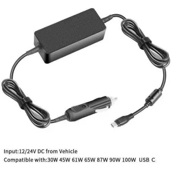 CoreParts Caricabatterie da auto USB-C 100W 5V2A-20V5A USB PD3.0 - Alimentatore per PC/server (40AK0065WW-CP)
