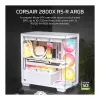 CORSAIR 2800X RS-R ARGB case cube Micro-ATX a doppia camera, bianco, con vetro temperato panoramico e 2 ventole LL120 RGB