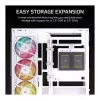 CORSAIR 2800X RS-R ARGB case cube Micro-ATX a doppia camera, bianco, con vetro temperato panoramico e 2 ventole LL120 RGB
