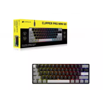 CORSAIR CLIPPER PRO MINI Tastiera da gaming Hall Effect 60 nero