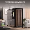 Corsair FRAME 5000D WOOD RS case PC mid-tower, nero/noce, E-ATX, ATX, Micro-ATX, Mini-ITX, acciaio/vetro temperato/plastica/legno di noce, gaming