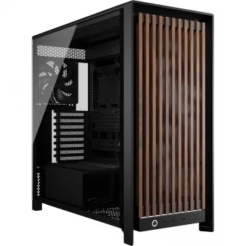 Corsair FRAME 5000D WOOD RS case PC mid-tower, nero/noce, E-ATX, ATX, Micro-ATX, Mini-ITX, acciaio/vetro temperato/plastica/legno di noce, gaming