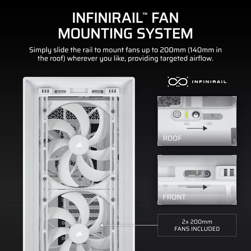 Corsair FRAME 5000D WOOD RS case PC Mid-Tower, bianco/noce, vetro temperato, ATX, E-ATX, Micro-ATX, Mini-ITX, acciaio/plastica, gaming