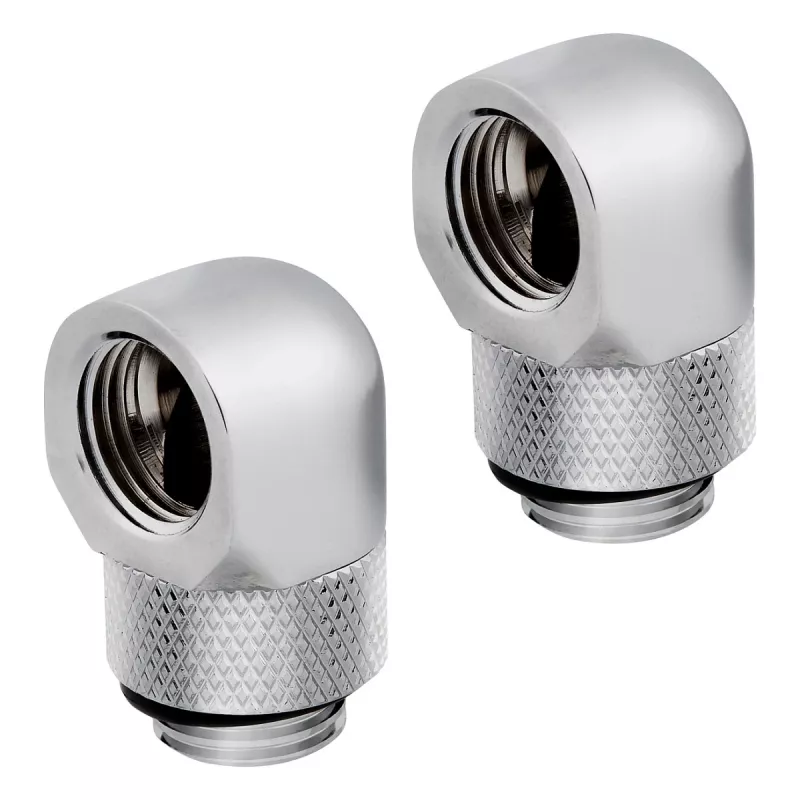 Corsair Hydro X Series adattatore girevole 90° G1/4 inch cromato (confezione da 2) – CX-9055008-WW