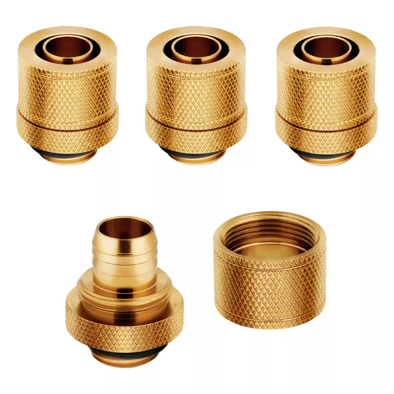 Corsair Hydro X Series XF raccordi a compressione G1/4 13/10 confezione da quattro - oro