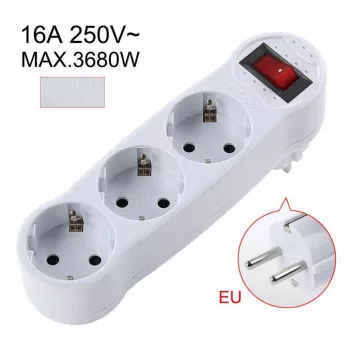 CP EU3 Perfect Travel Slim 180 gradi prolunga presa euro a 3 prese 250V 16A nero