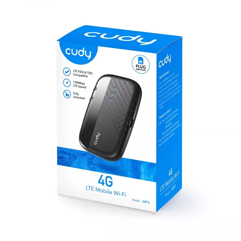 Cudy MF4 router Wi-Fi mobile 4G, Single-Band 2,4 GHz, nero