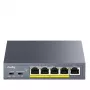 CUDY POE40 switch/extender PoE 4 porte con 1 uplink, 802.3af/at, Extend 250m, case in metallo