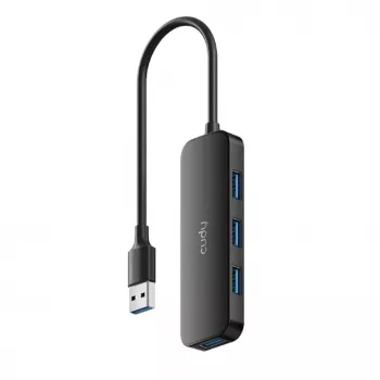 Cudy UH40A PortMate Hub USB-A a 4 porte USB 3.0 5Gbps solo dati plastica compatto nero