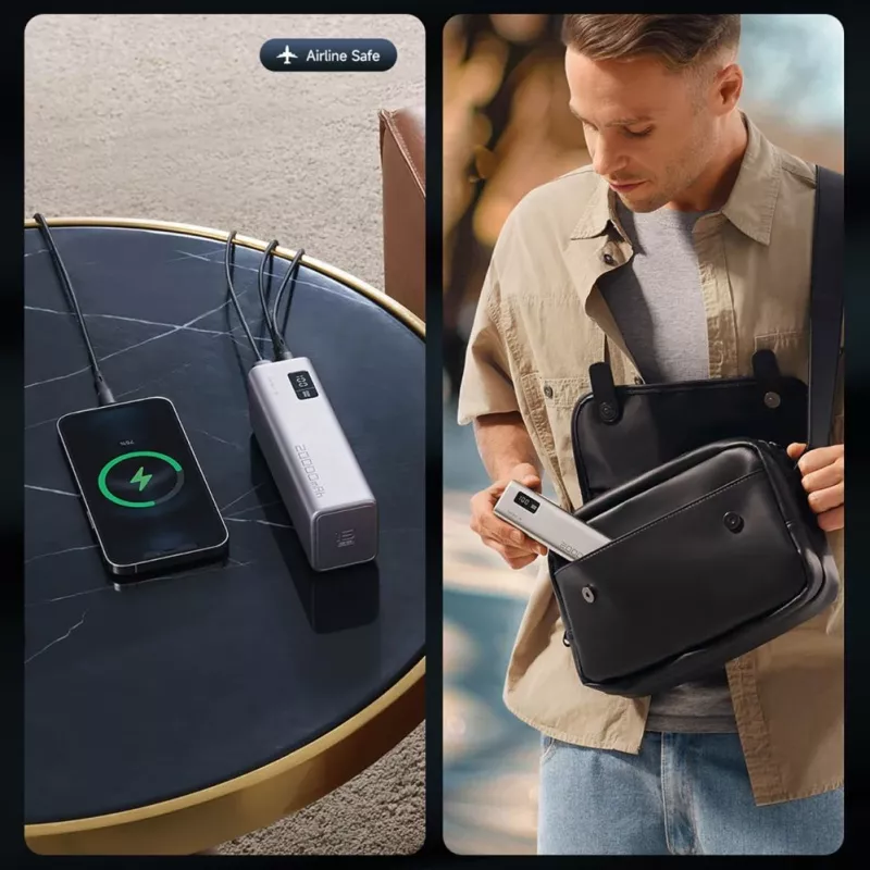 Cuktech CUKP200XGLGR 20000 mAh 100W power bank grigio