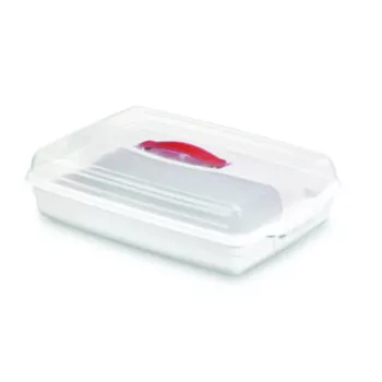 CURVER Porta torta rettangolare 45x29,5x11,1 cm Bianco