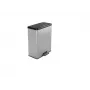 CURVER Deco Bin cestino con pedale 65L argento effetto metallico