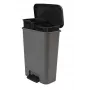CURVER Decobin Duo cestino con pedale 23+23L grigio scuro/nero