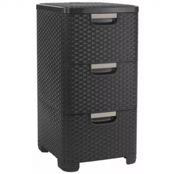 CURVER Infinity Recycled libreria con 3 cassetti, 3x14L, marrone scuro