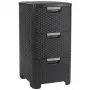 CURVER Infinity Recycled libreria con 3 cassetti, 3x14L, marrone scuro