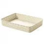 CURVER My Style Cesto portadocumenti A4 in Crema effetto rattan — Organizer in PP resistente con manici integrati, impilabile
