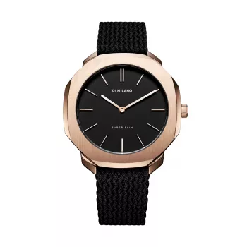 D1 Milano SSPL02 unisex orologio da polso 36mm acciaio inox quadrante nero