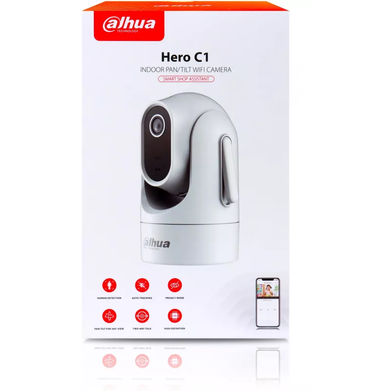 DAHUA H2C telecamera WLAN dome PT IR 2MP con audio bidirezionale