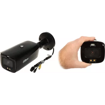 DAHUA IPC-HFW3849T1-AS-PV-0360B-S5 telecamera IP bullet 8MP Full-Color Active Deterrence con obiettivo 3,6mm, luce calda, sirena, AI Perimeter Protection, IP67, 12V DC/PoE