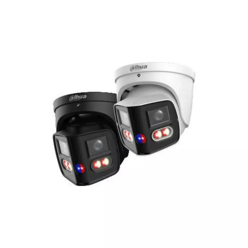 Telecamera di sicurezza IP Dahua IPC-PDW31259-A180-AS-PV-0280B-BLACK TIOC Duo 8MP Panorama 180°, nera