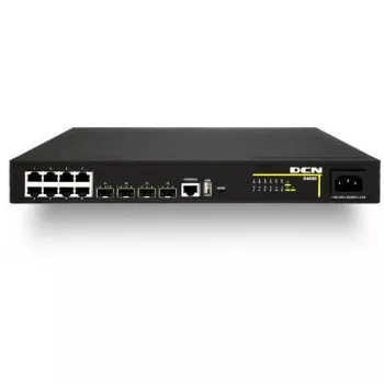 Dahua Technology DCN S4600-12X-P-SI Switch managed Layer 2+, 8x PoE+ 10/100/1000Base-T + 4x 10G SFP+, budget PoE 125W