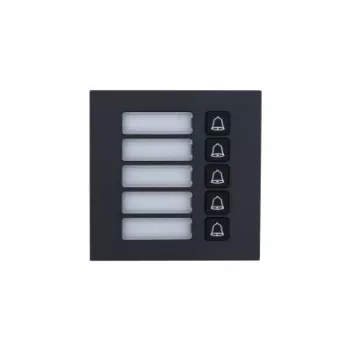 Dahua Technology VTO4202FB-MB5 modulo pulsanti di chiamata, 5 pulsanti, argento/nero, IP65, IK07