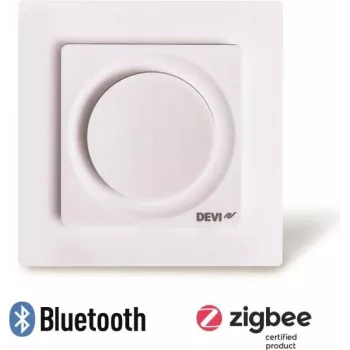 DANFOSS DEVI DEVIreg Display Connect Termostato smart programmabile con controllo tramite app, touchscreen, bianco polare (RAL 9016)