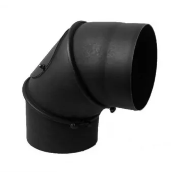 Darco curva camino regolabile con derivazione 45°-90° - 150 mm acciaio nero