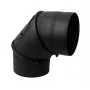 Darco curva camino regolabile con derivazione 45°-90° - 150 mm acciaio nero