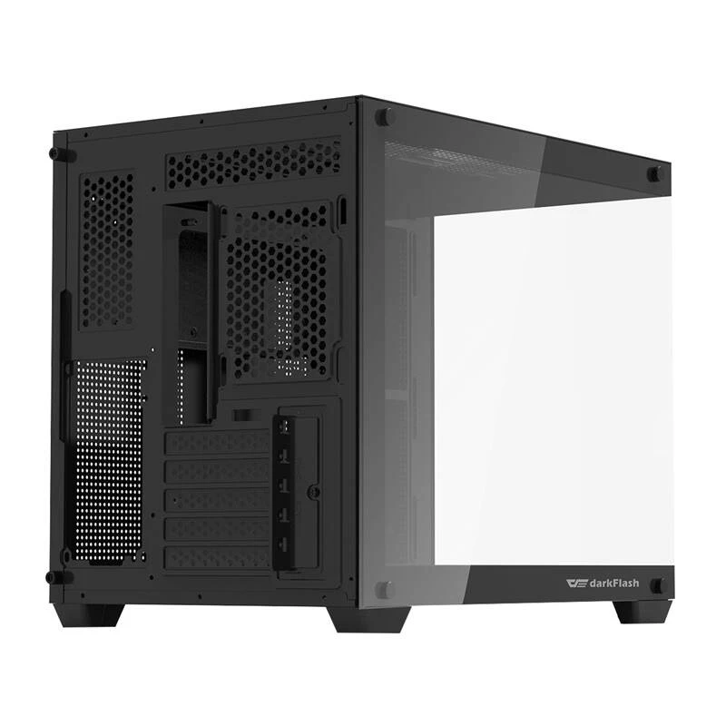 Darkflash C285MP Case PC mid-tower, pannello laterale in vetro temperato, ATX, nero
