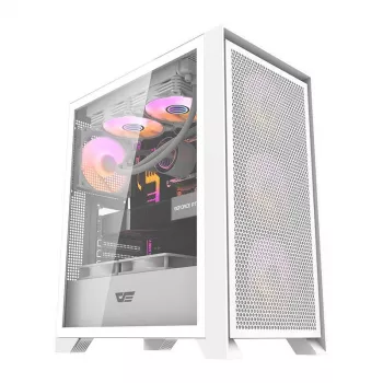 Darkflash DRX70 MESH Case per computer Mid-Tower bianco con 4 ventole RGB